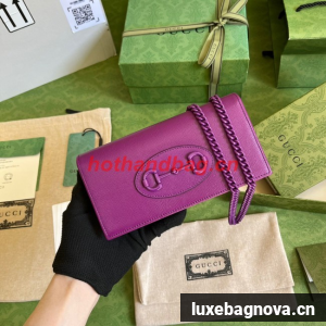 Gucci Horsebit 1955 wallet with chain 621892 purple