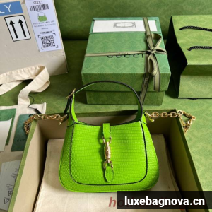 Gucci Jackie 1961 lizard mini bag 675799 Fluorescent green