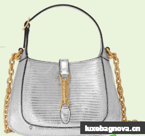 Gucci Jackie 1961 lizard mini bag 675799 Silver