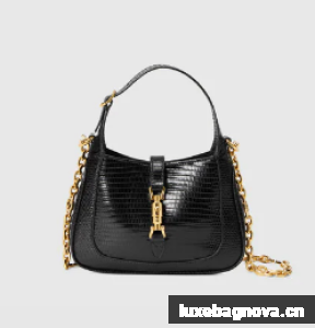 Gucci Jackie 1961 lizard mini bag 675799 black