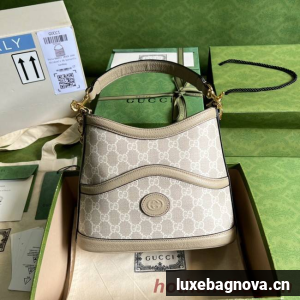 Gucci Large shoulder bag with Interlocking G 696011 Beige