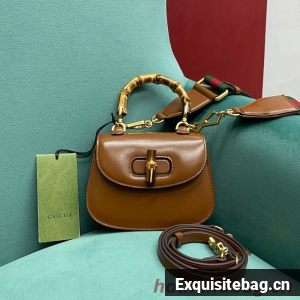 Gucci Mini top handle bag with Bamboo 686864 brown