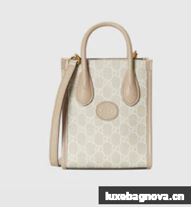 Gucci Mini tote bag with Interlocking G 671623 Beige