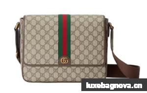 Gucci OPHIDIA MEDIUM MESSENGER BAG 761741 BROWN