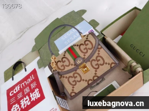 Gucci Ophidia small top handle bag with Web A651055 brown