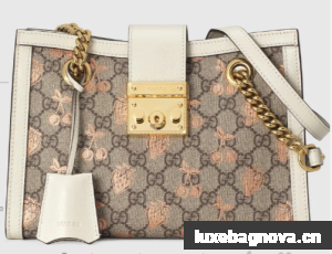 Gucci Padlock small berry tote bag 498156 White