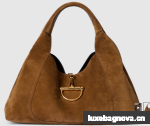 Gucci Softbit maxi shoulder bag 837466 Variation brown suede