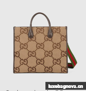 Gucci Tote bag with jumbo GG 678839 brown