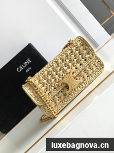 CELINE Chain Claude IN Raffia Plein Soleil Bag 197993
