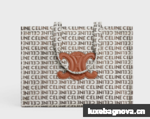 CELINE LARGE CABAS THAIS IN TEXTILE WITH CELINE ALL-OVER 196762 NATURAL & TAN