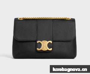 CELINE MEDIUM CELINE VICTOIRE BAG IN SUPPLE CALFSKIN 115852 BLACK