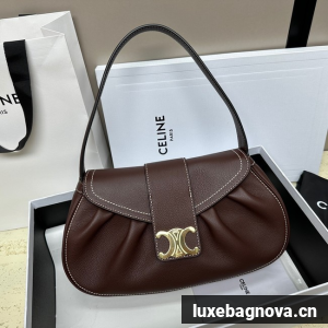 CELINE MEDIUM POLLY BAG IN SUPPLE CALFSKIN 115633 Wine