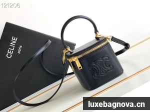 CELINE MINI VANITY CASE IN CALFSKIN 10J762 black