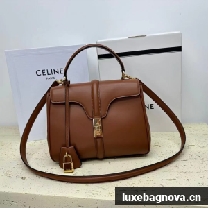 CELINE Medium 16 Original Leather Bag 188003 Brown