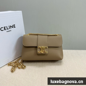 CELINE TEEN CELINE VICTOIRE BAG IN SUPPLE CALFSKIN 116593 BROWN SEPIA