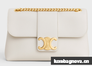 CELINE TEEN CELINE VICTOIRE BAG IN SUPPLE CALFSKIN 116593 WHITE