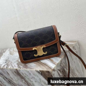 CELINE TEEN NINO BAG IN TRIOMPHE CANVAS 188423 brown