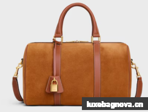 Celine BOSTON IN SUEDE CALFSKIN 119573 TOBACCO