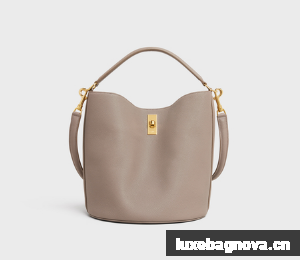 Celine BUCKET 16 BAG IN SUPPLE GRAINED CALFSKIN 195573 PEBBLE