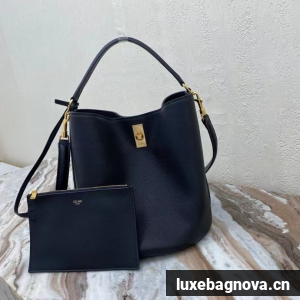 Celine BUCKET 16 BAG IN SUPPLE GRAINED CALFSKIN 195573 black