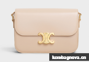 Celine CLASSIQUE TRIOMPHE BAG IN SHINY CALFSKIN 187363 NUDE