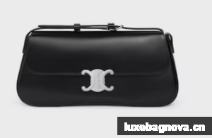 Celine MEDIUM CELINE LOLA BAG IN SHINY CALFSKIN 115533 BLACK