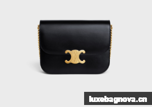 Celine MEDIUM COLLEGE BAG IN SHINY CALFSKIN 113583 BLACK