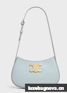 Celine MEDIUM TILLY BAG IN SHINY CALFSKIN 115703 ICE BLUE