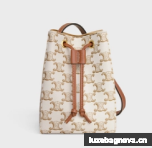 Celine MICRO SAILOR IN TRIOMPHE CANVAS AND CALFSKIN 10M742 white