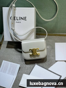 Celine MINI TRIOMPHE IN CALFSKIN 10I512 cream