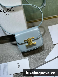 Celine MINI TRIOMPHE IN CALFSKIN 10I512 light blue