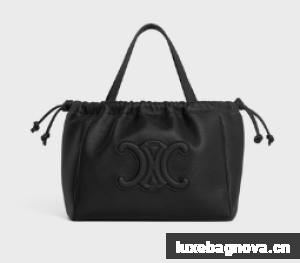 Celine SMALL CABAS DRAWSTRING CUIR TRIOMPHE IN GRAINED CALFSKIN 111013 black