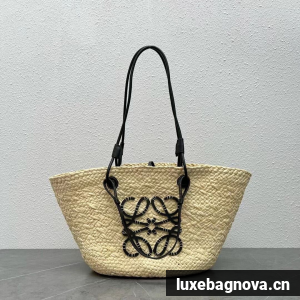 Celine Straw Shopping Bag C63012 Black