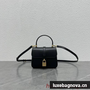 Celine TEEN BESACE TRIOMPHE IN SHINY CALFSKIN 100343 black