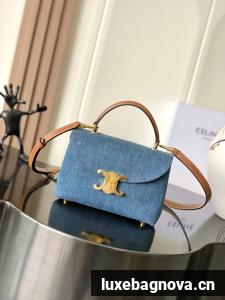 Celine TEEN NINO BAG IN Denim 118113 blue