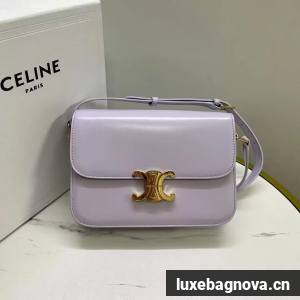 Celine TEEN TRIOMPHE BAG IN SHINY Original CALFSKIN MINERAL 188423 Light Purple
