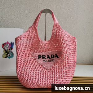Prada Crochet tote bag 1BG424 pink