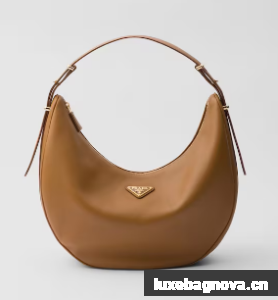 Prada Large leather shoulder bag 1BC212 Caramel