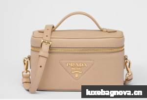 Prada Leather mini-bag 1BH202 Sand Beige