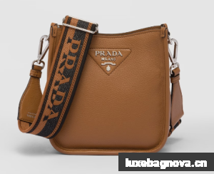 Prada Leather mini shoulder bag 1BH191 Caramel