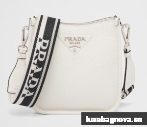 Prada Leather mini shoulder bag 1BH191 white