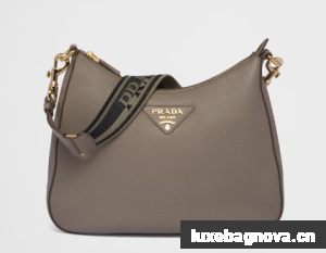 Prada Leather shoulder bag 1BC178 GRAY