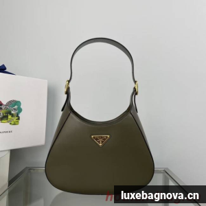 Prada Leather shoulder bag 1BC179 khaki
