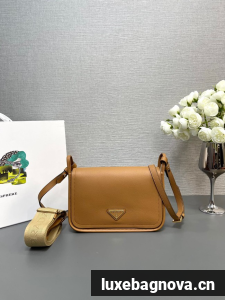 Prada Leather shoulder bag 1BD372 Apricot