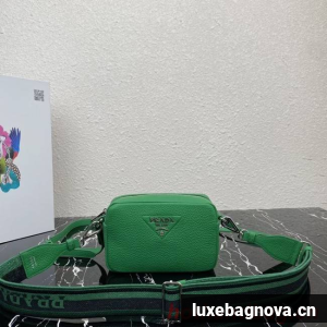 Prada Leather shoulder bag 1BH192 green