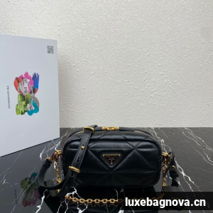 Prada Leather shoulder bag 1BH197 black