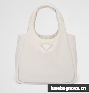 Prada Medium padded Soft nappa leather bag 1BG413 white