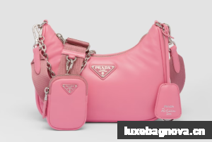 Prada Padded nappa-leather Prada Re-Edition 2005 shoulder bag 1BH204 pink