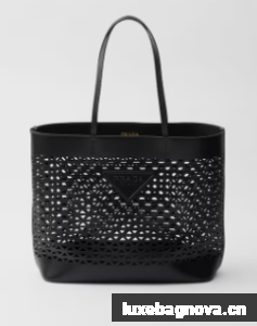 Prada Panier leather tote-bag 1BG503 black