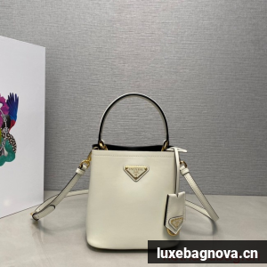 Prada Arque leather mini-bag 1BA373 white